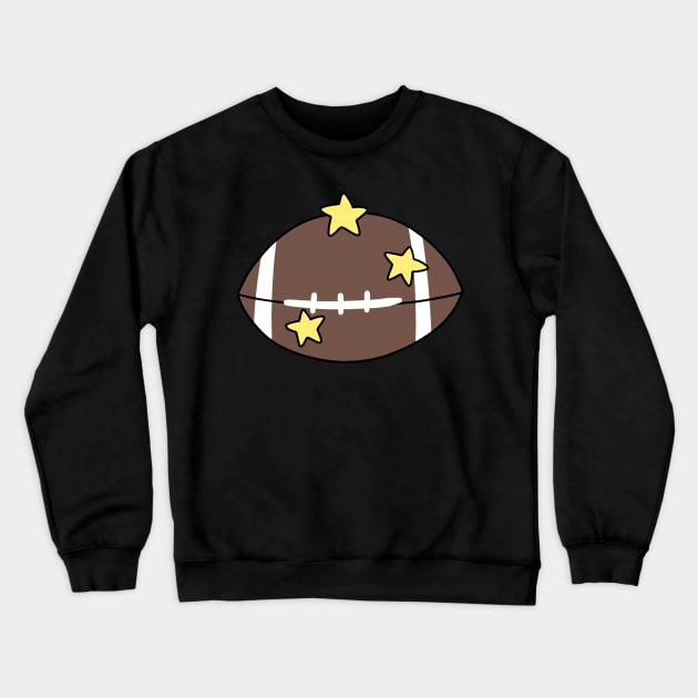 Starry Football Crewneck Sweatshirt by saradaboru